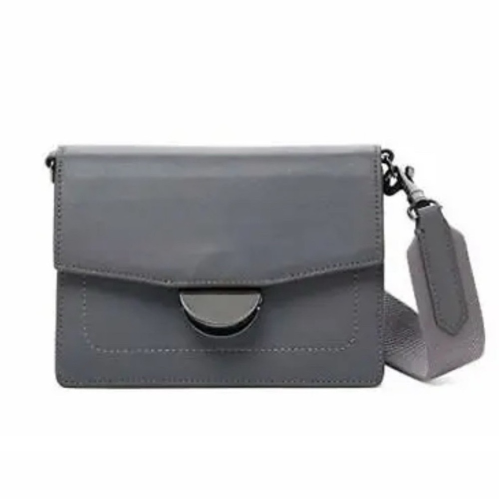 NWT Botkier Astor Square Woman's Leather Cross Body Smoke Color MSRP: $398.00